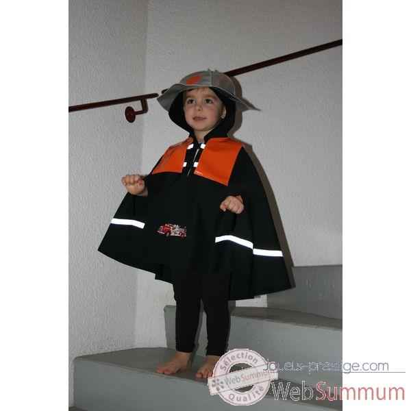 Costume Poncho Pompier 3-5 ans
