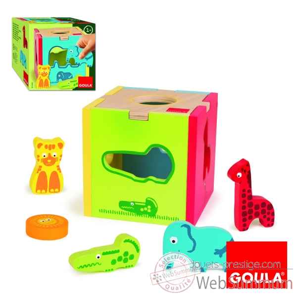 Cube animaux a encastrer Goula -53424