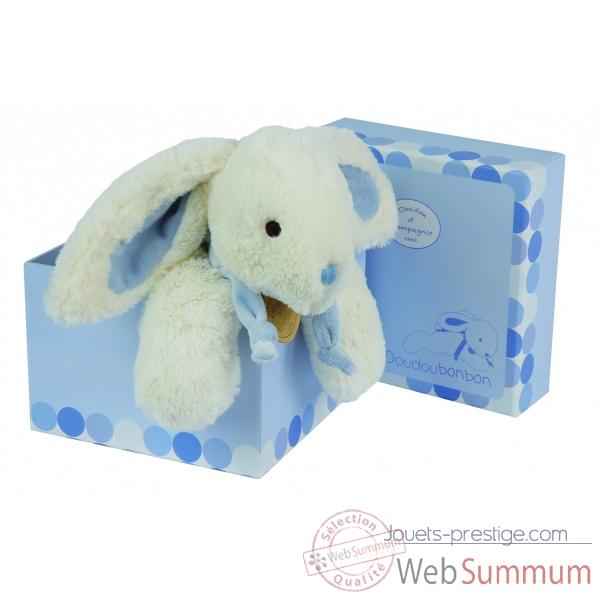 Doudou et Compagnie Doudou Lapin bonbon gm - bleu -1241