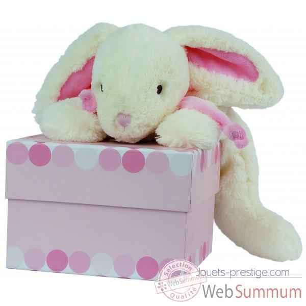 Doudou et Compagnie Doudou Lapin bonbon gm - rose -1242