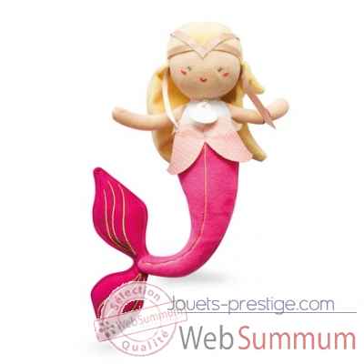 Peluche Demoiselle sirene - may (cheveux blonds) Doudou et Compagnie -DC3403