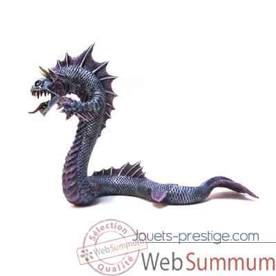 Figurine le grand dragon des mers bleu argente-60239