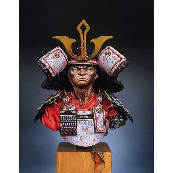 Figurine - Kit a peindre Buste  Guerrier samourai en 1300 - S9-B03