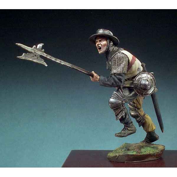 Figurine - Kit a peindre Hallebardier  bataille d'Azincourt en 1415 - SM-F45