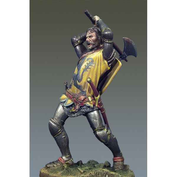 Figurine - Kit a peindre Chevalier au combat I  Crecy en 1346 - SM-F48