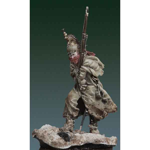 Figurine - Kit a peindre Dragon francais en capote en 1812 - S7-F33