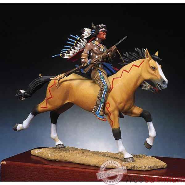 Figurine - Kit a peindre Guerrier sioux arme d'une carabine - S4-F2