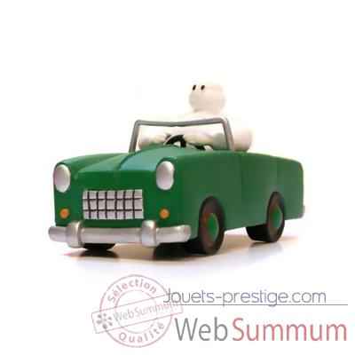 Figurine Plastoy Bibendum en voiture verte - 68219