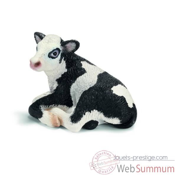 Figurine Veau Holstein couch� Schleich -13639