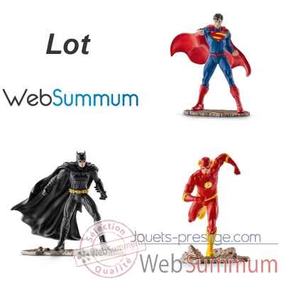 3 figurines Heros Justice League Superman Batman et Flash -LWS-296