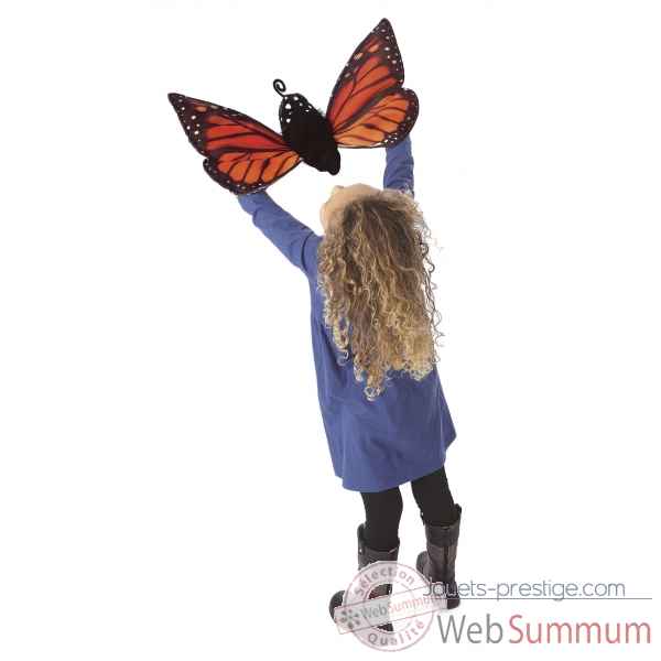 Marionnette ventriloque papillon monarque crysalide Folkmanis -3073 -4