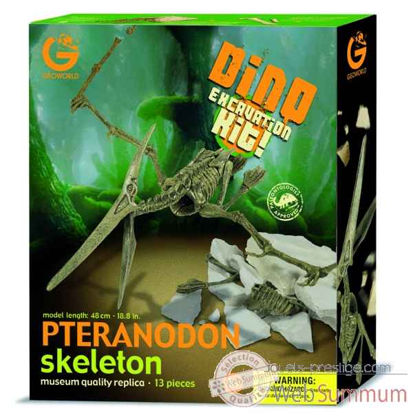 Gw dino excavation kit - pteranodon - 48cm Geoworld -CL124K