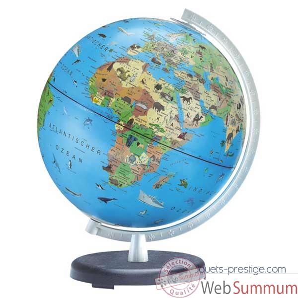 Globe g�ographique Terra lumineux - mod�le Enfant - sph�re 26 cm + livret-TR562612