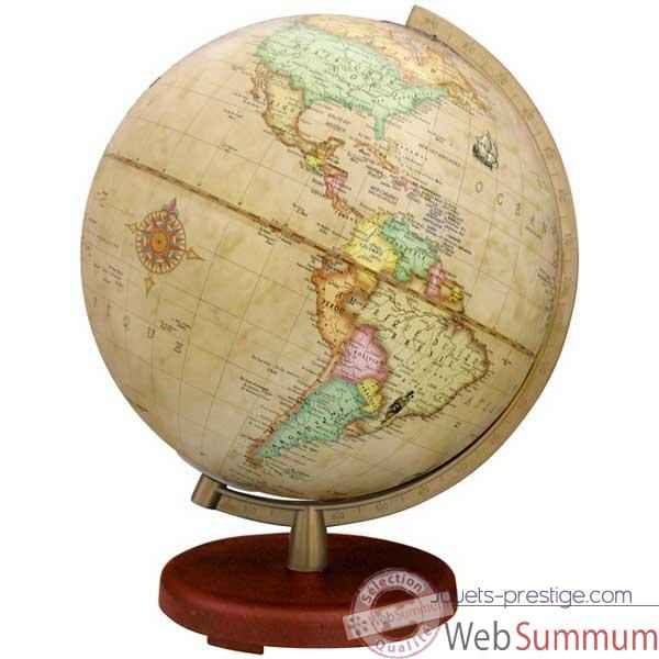 Globe geographique Terra lumineux - modele Terra - sphere 30 cm Antique-TR603014