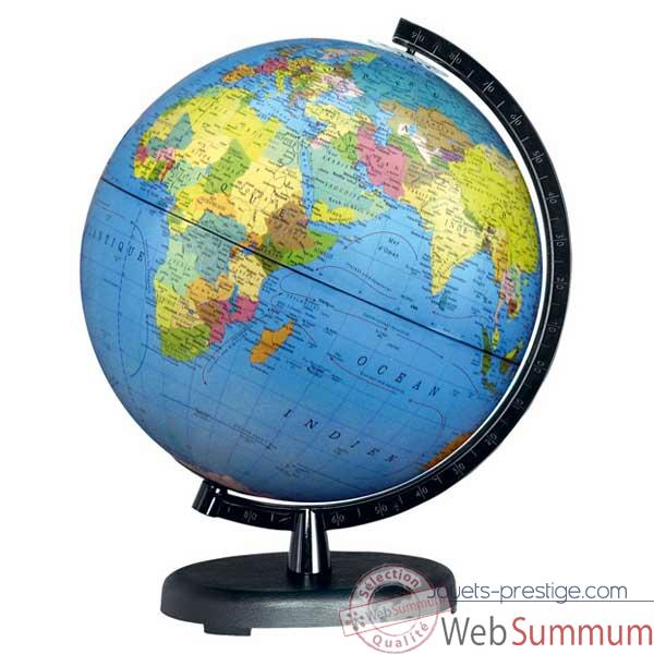 Globe g�ographique Terra lumineux - mod�le Terra - sph�re 30 cm bleu-TR553010