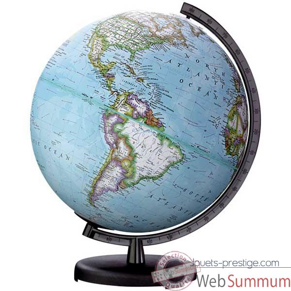 Globe g�ographique National G�ographic lumineux - mod�le National G�ographic en Anglais - sph�re 30 cm The venture-NGG143010