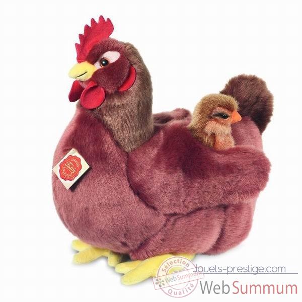 Peluche Poule 30cmavec poussin Hermann Teddy collection 10cm 94133 0