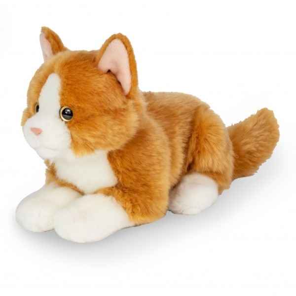 Peluche chat couche roux 20 cm hermann teddy collection -91832 5