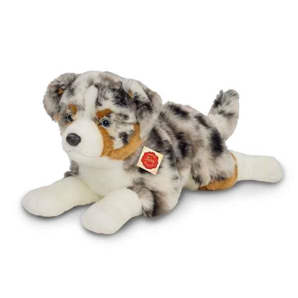 Peluche chien berger australien couche 60 cm hermann teddy -91941 4