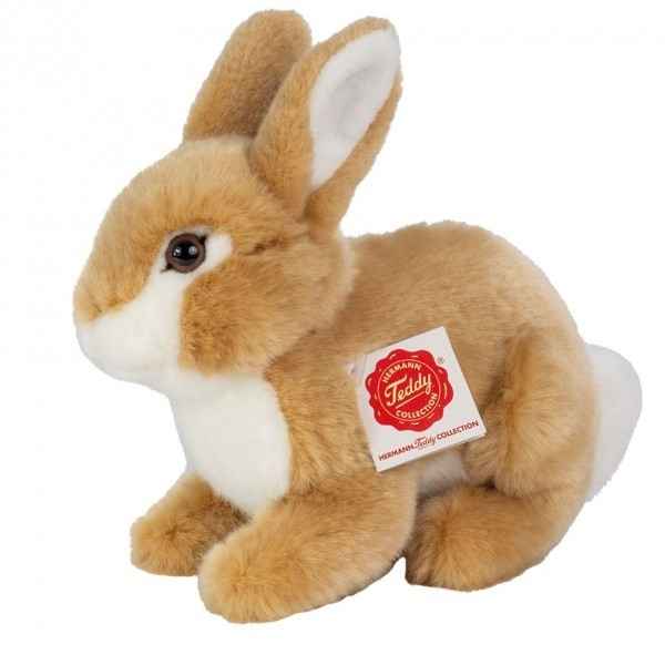 Peluche lapin assis beige 20 cm hermann teddy collection -93726 5