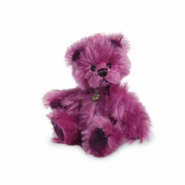 Peluche miniature ours violet 10 cm collection éd. limitée teddy hermann -15098 5