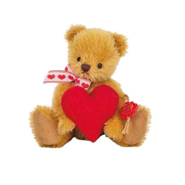 Peluche Ours teddy bear wunschbarchen avec coeur 15 cm hermann teddy original -15608 6