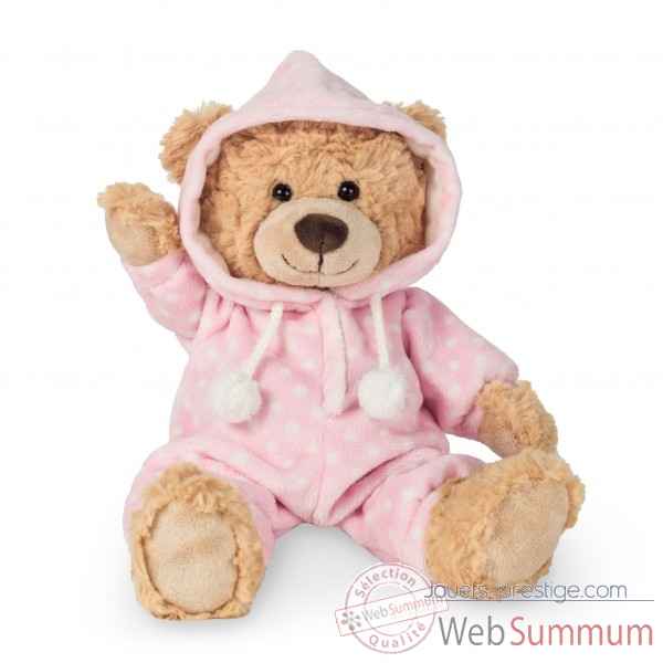 Peluche pyjama bear rose 30 cm Hermann -91386 3