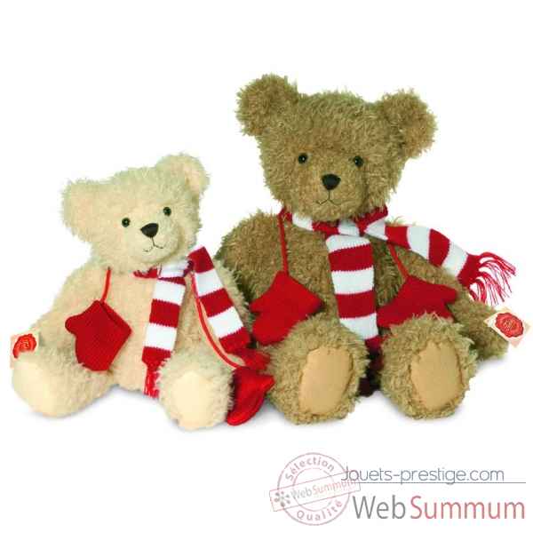 Teddy beige with muffler and gloves 35 cm hermann -91344 3