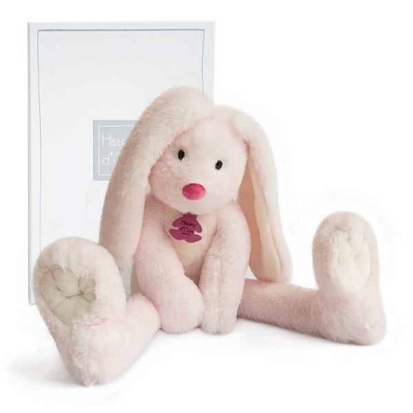 Peluche fluffy - lapin longues jambes rose histoire d\'ours -2737
