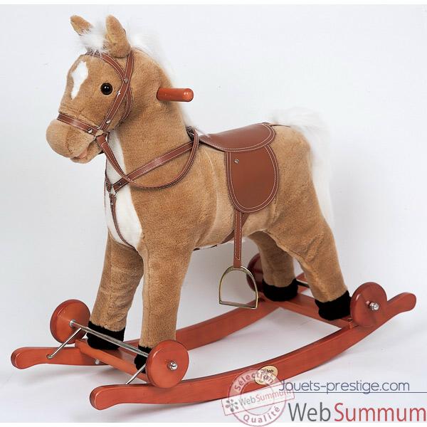 Cheval � bascule Poney musical avec roulettes - ho1273