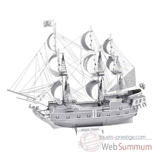 Maquette 3d en metal - bateau pirate la perle noire ICONX -5061316