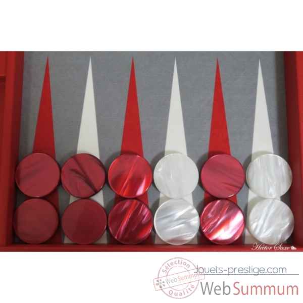 Backgammon basile toile buffle competition rouge -B620-r -11