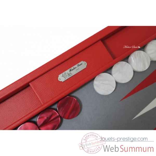 Backgammon basile toile buffle competition rouge -B620-r -6