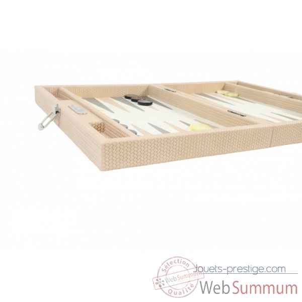 Backgammon camille cuir couture medium poudre -B71L-p -1