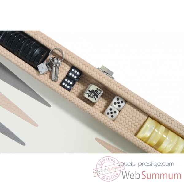 Backgammon camille cuir couture medium poudre -B71L-p -4