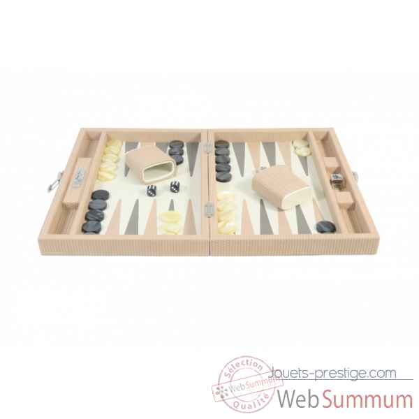 Backgammon camille cuir couture medium poudre -B71L-p -7