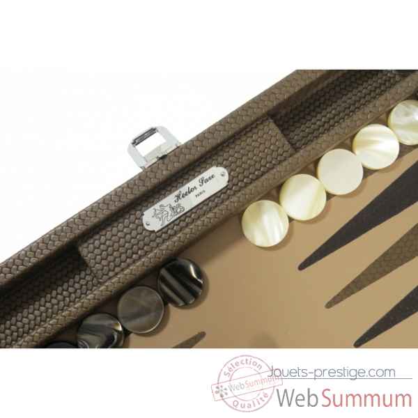 Backgammon camille cuir couture medium terre -B71L-t -9