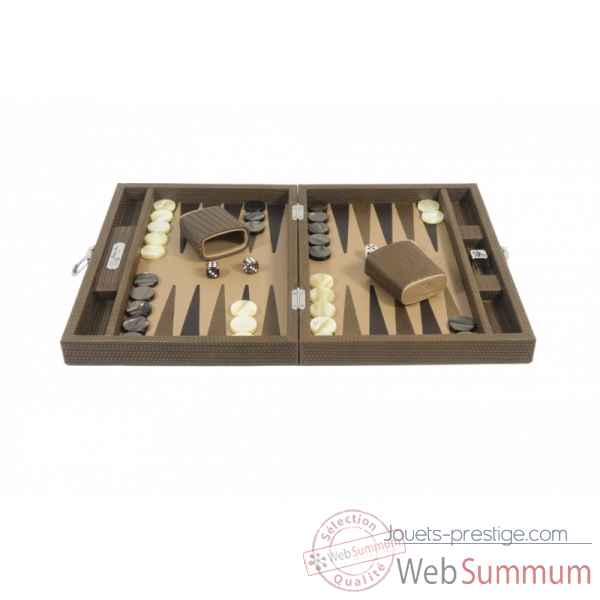 Backgammon camille cuir couture medium terre -B71L-t -1