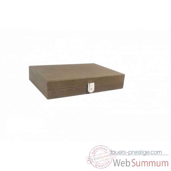 Backgammon camille cuir couture medium terre -B71L-t -3