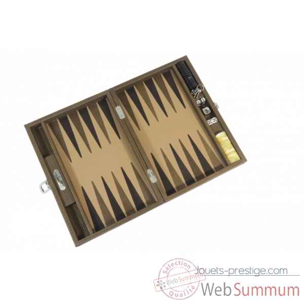 Backgammon camille cuir couture medium terre -B71L-t -7