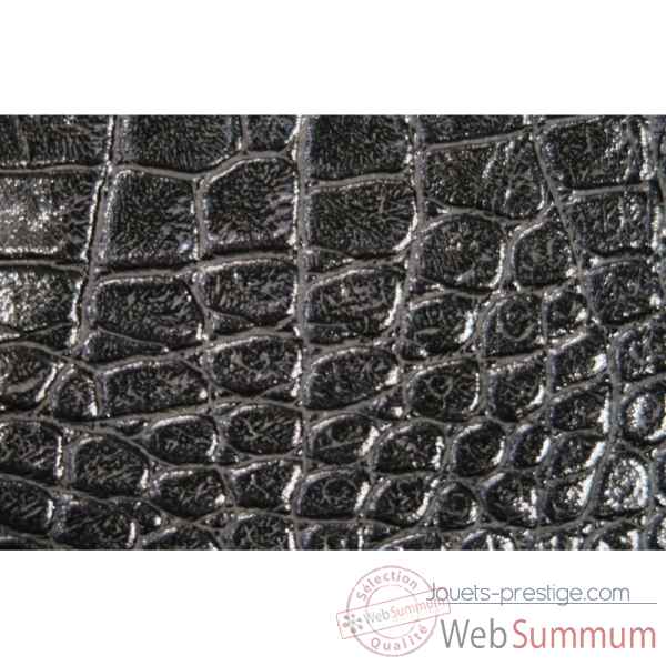 Backgammon charles cuir impression crocodile medium noir -B58L-n -9