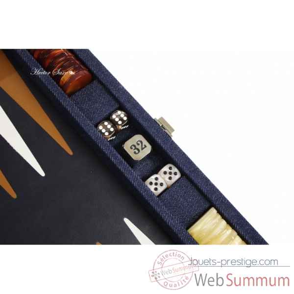 Backgammon daniel toile jeans medium bleu -B30LC -1