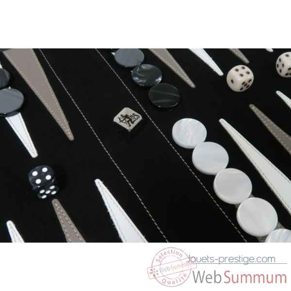 Backgammon de voyage victor velours noir -BR106C-n -4