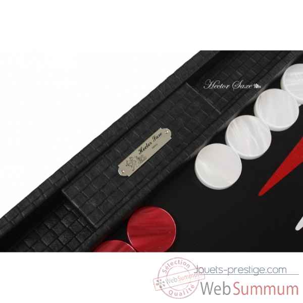 Backgammon noe cuir natte competition noir -B667-n -6