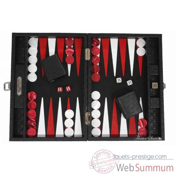 Backgammon no cuir natt medium noir -B67L-n