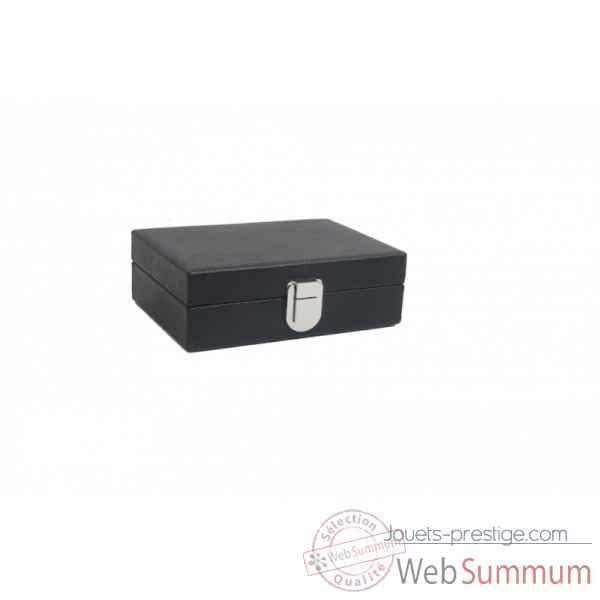 Coffret dominos cuir buffle noir -DOM01-n -3