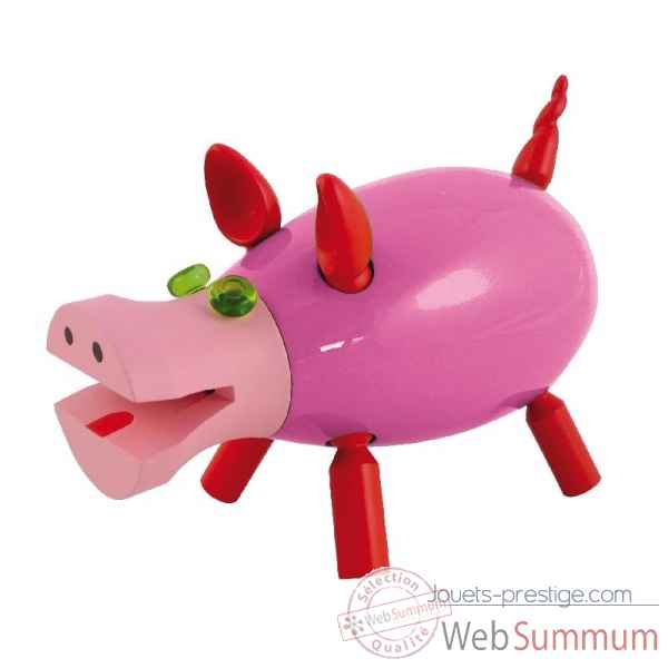 Tirelire le cochon qui ri rose Leblon-Delienne CQRST018RS