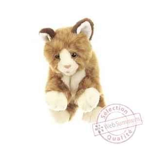 Marionnette Chaton marron-blanc Living Puppets -CM-W044