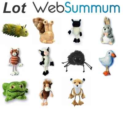 lot marionnettes a doigts animaux de la ferme -LWS-11363
