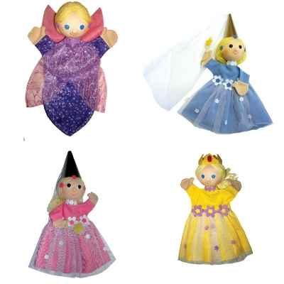 Lot marionnettes a main 3 fees et la princesse Belle au bois dormant -LWS-470